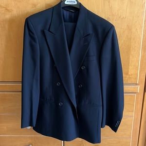 Men suit color navy blue